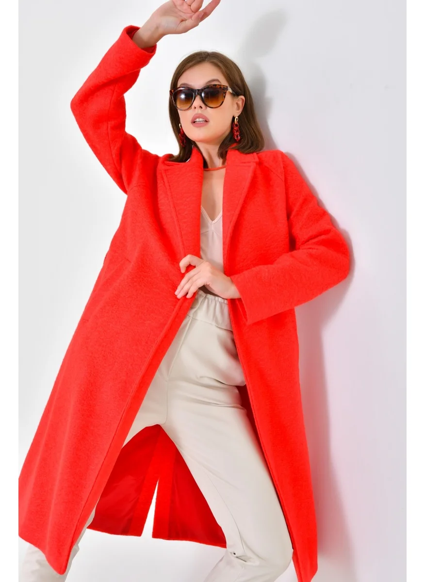 جارمي Ftz Women Women's Cashmere Coat Red