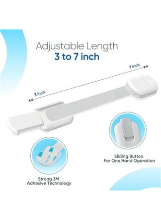 Child Safety Latches (6-Pack) | Cabinet Locks Baby Proofing| Baby Proofing set Strong and adjustable child locks suitable to lock door, fridge, toilet seat, cabinet, drawer, window, and oven - view 4
