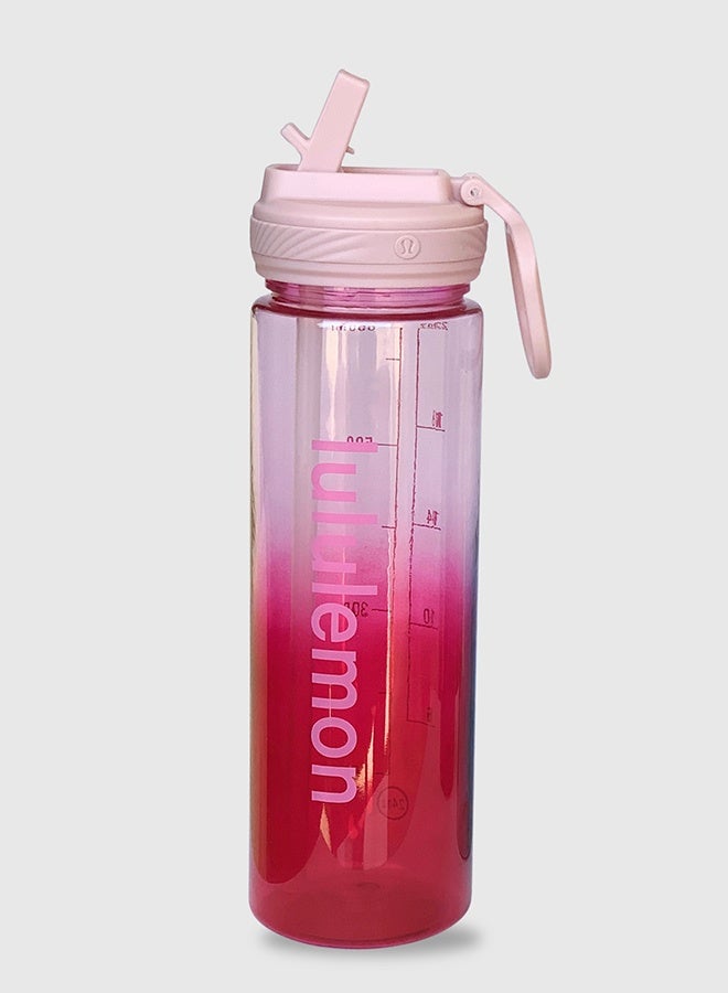 Lululemon 24oz Stainless Steel Back to Life Sport Water Bottles With Push-Pull Lid and Straw, BPA Free - Image 1