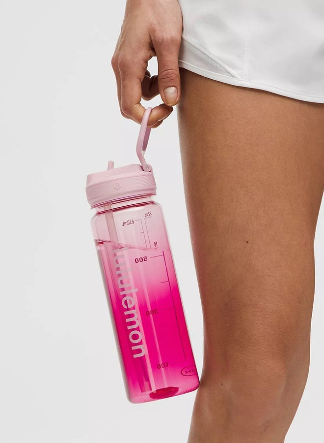 Lululemon 24oz Stainless Steel Back to Life Sport Water Bottles With Push-Pull Lid and Straw, BPA Free - Image 4