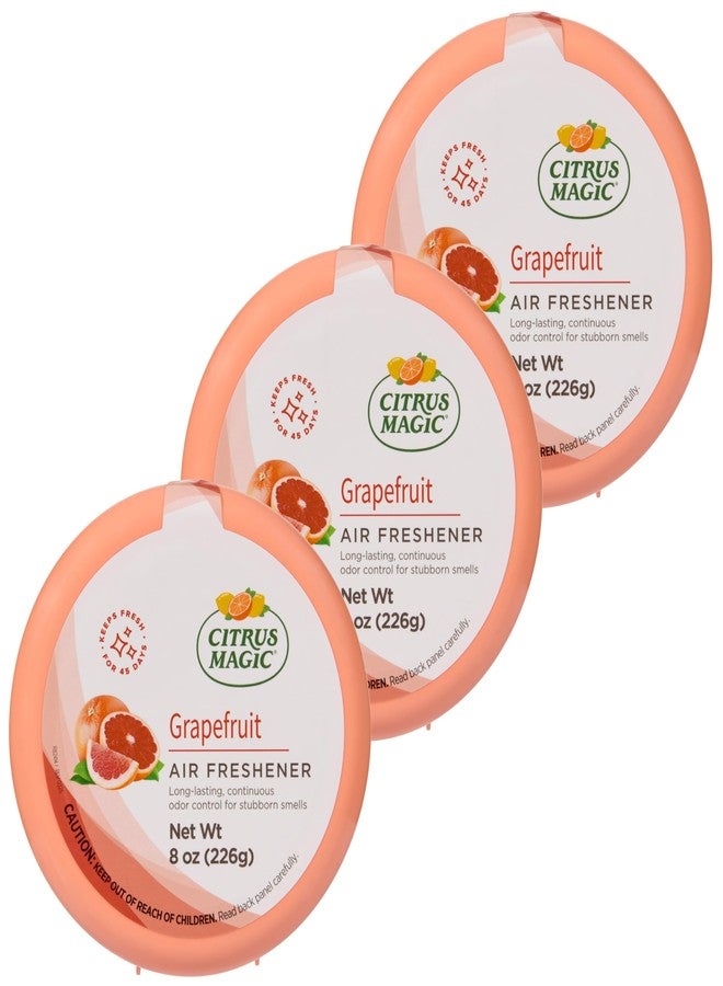 Citrus Magic Odor Absorbing Solid Air Freshener, Grapefruit, 8-Ounce, Pack of 3