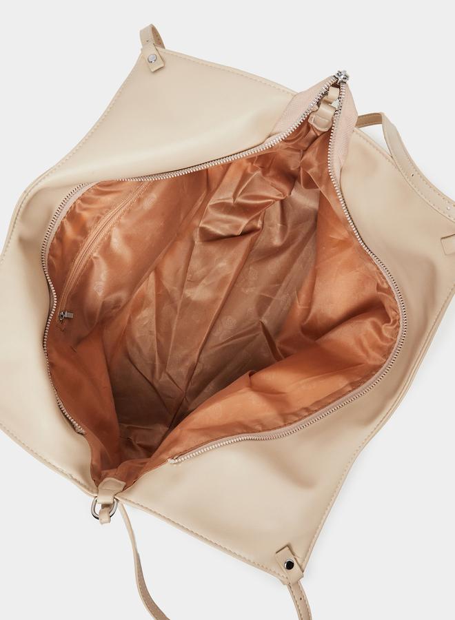 Styli Belted Shoulder Bag with Zip Closure - Image 5