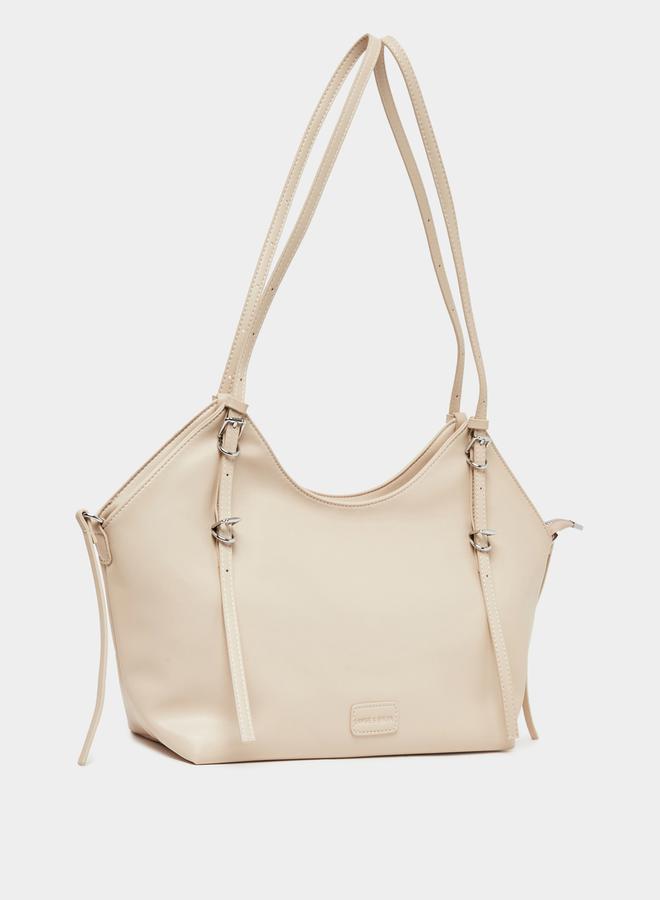 Styli Belted Shoulder Bag with Zip Closure - Image 2