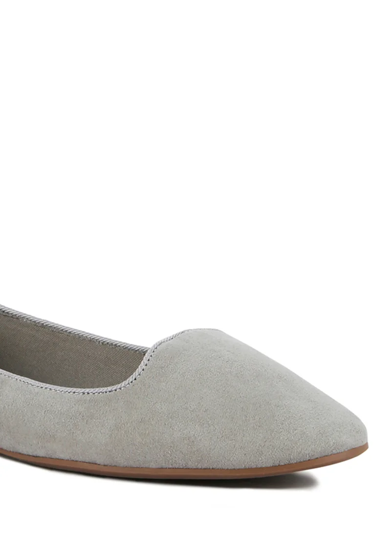 London Rag Grey Microfiber Casual Ballerinas