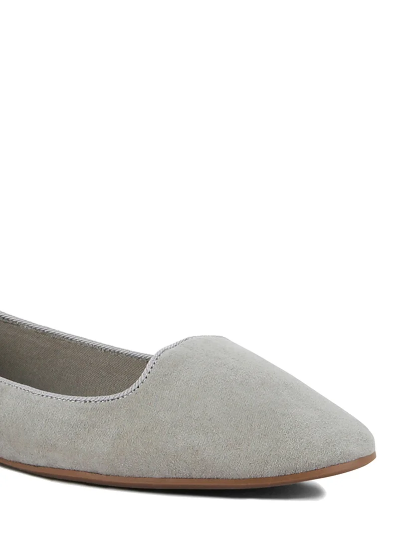 London Rag  Grey Microfiber Casual Ballerinas for Women | Best Price UAE