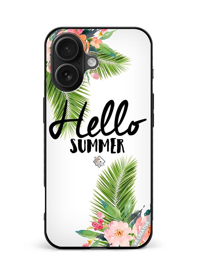 VR CREATIVE Protective Case Cover For Apple iPhone 16 Hello Summer Design Multicolour
