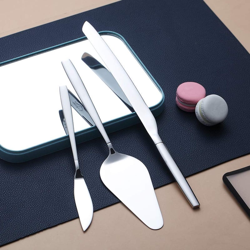 Berglander Silverware Serving Set 10 Pieces Berglander Stainless Steel Flatware Serving Set Serving Spoon Silver Serving Utensil Anti Rust10 Pieces - Image 5