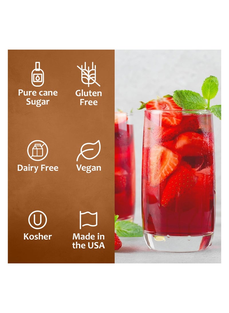 Syruvia Syruvia Strawberry Syrup – Strawberry Syrup Flavor, 750 ml  - Perfect for Cocktails, ice Tea, Desserts, Italian Sodas, Ice and More, Kosher and Gluten-Free With Syrup Pump  - Image 3