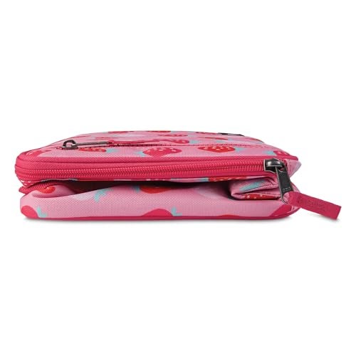 PackIt Freezable Classic Lunch Box, Sweet Strawberry, Built with ECOFREEZE Technology, Collapsible, Reusable, Zip Closure With Zip Front Pocket and Buckle Handle, Designed for Fresh Lunch On the Go - Image 3