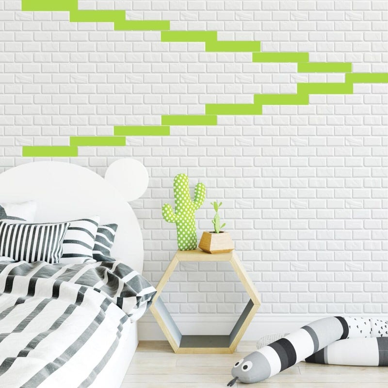 3D PVC White Brick Wall Panels, Waterproof, Easy Clean Decorative Wallpaper - Image 1