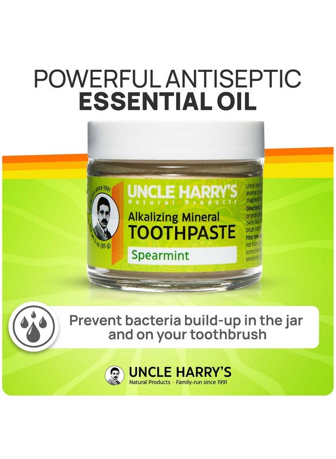 Uncle Harry's Spearmint Remineralizing Toothpaste | Natural Whitening Toothpaste Freshens Breath & Promotes Enamel | Vegan Fluoride Free Toothpaste - Image 5