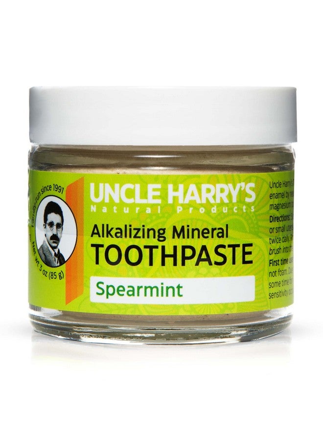 Uncle Harry's Spearmint Remineralizing Toothpaste | Natural Whitening Toothpaste Freshens Breath & Promotes Enamel | Vegan Fluoride Free Toothpaste - Image 1