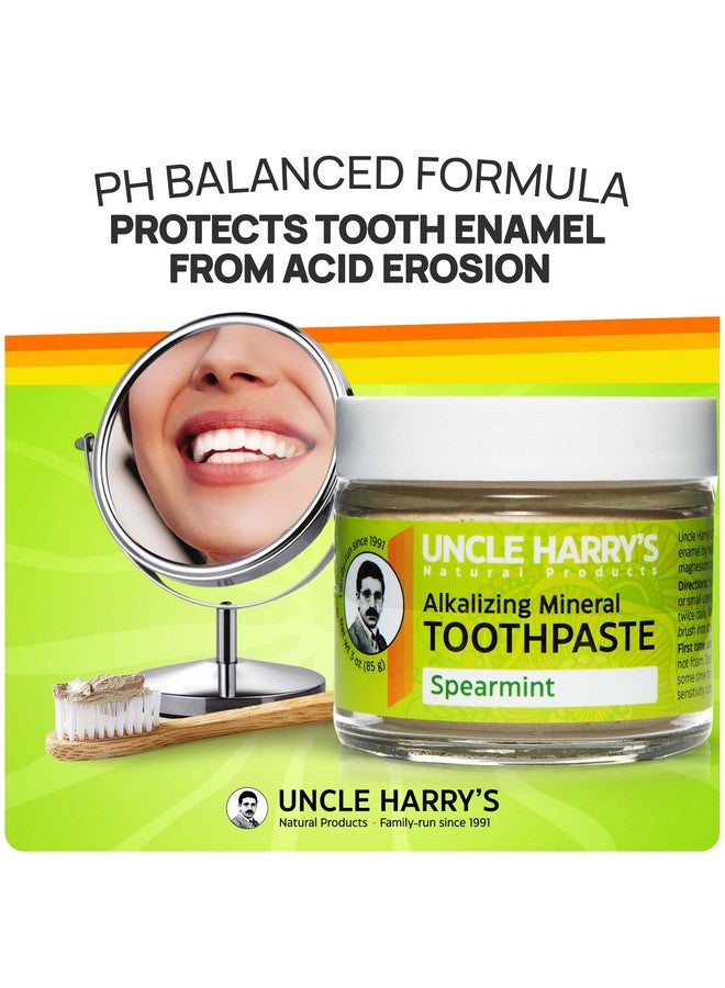 Uncle Harry's Spearmint Remineralizing Toothpaste | Natural Whitening Toothpaste Freshens Breath & Promotes Enamel | Vegan Fluoride Free Toothpaste - Image 2