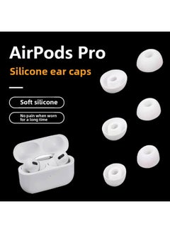 Customized For Airpodspro Earmuffs For Apple Wireless Bluetooth Box Huaqiangbei Bluetooth Third Generation Replacement Ear Caps-Color:White Large Size (huaqiangbei Pure Silicone)