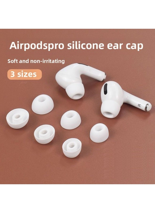 Generic - Customized For Airpodspro Earmuffs For Apple Wireless Bluetooth Box Huaqiangbei Bluetooth Third Generation Replacement Ear Caps-Color:White Large Size (huaqiangbei Pure Silicone) - Image 1