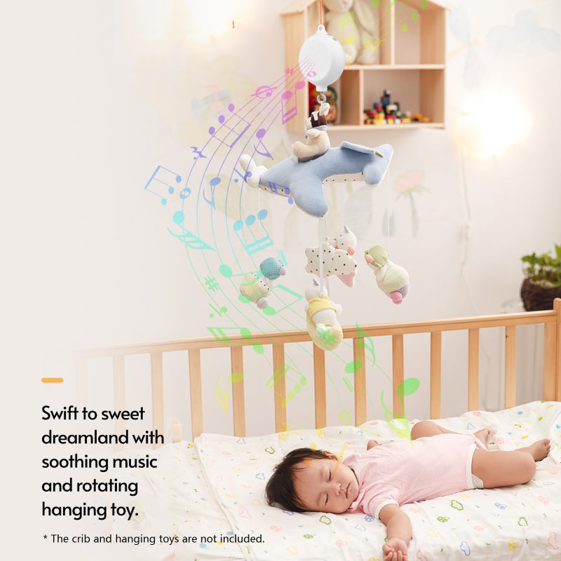 Baby Musical Crib Mobile Rotatable BT Music Box with Relaxing Music USB Data Transmission for Baby Boys Girls - Image 4