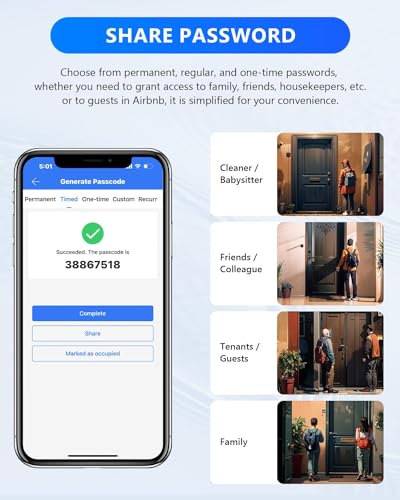 CATCHFACE [New]Smart Lock Box,CATCHFACE Wireless Smart Key Lockbox Electronic LockBox Key Lock Box App Control,Share eKey,Wall Mount & Door Handle,Home/Office/Warehouse/Realtor - Image 5