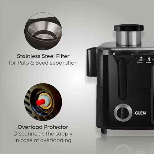 Glen Juicer With Stainless Steel Filter & 2 Speed Settings With Pulse Function, 600W - Black (Sa4014Ju) ,1.5 L - Image 4