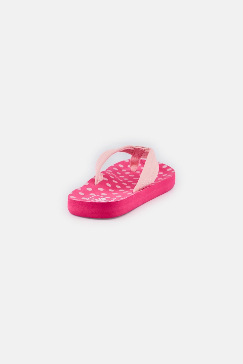 Reef Kids Girl Polka Dots Slip On Slippers, Pink - Image 2