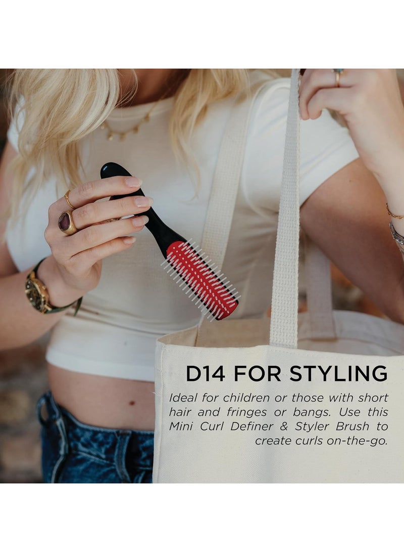DENMAN Denman Classic Styling Brush 5 Row D14 – Hair Brush for Separating, Shaping & Defining Curls - Blow-Drying, Styling & Detangling Brush – Black - Image 4