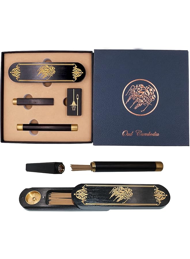 Oud Incense Sticks Oud Cambodia Luxury Gift Set With Incense Burner A81 - Image 1