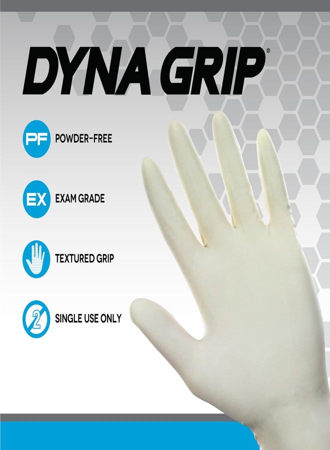 SAS Dyna Grip Powder-Free Premium Latex Disposable Gloves | 7 Mil - XL - 100 Count | Textured Grip, Beaded Cuff, Single Use | for Automotive, Industrial, Janitorial, MRO, Food Service | 650-1004 - Image 2