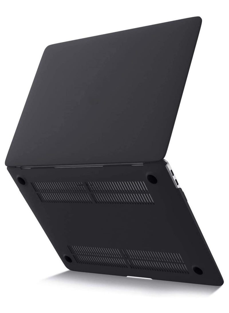 Generic - Hard Case for 2021/2020/2019/2018 Mac Air 13in with Retina Touch ID Version Model A1932/M1 A2337/A2179 (Black) - Image 1