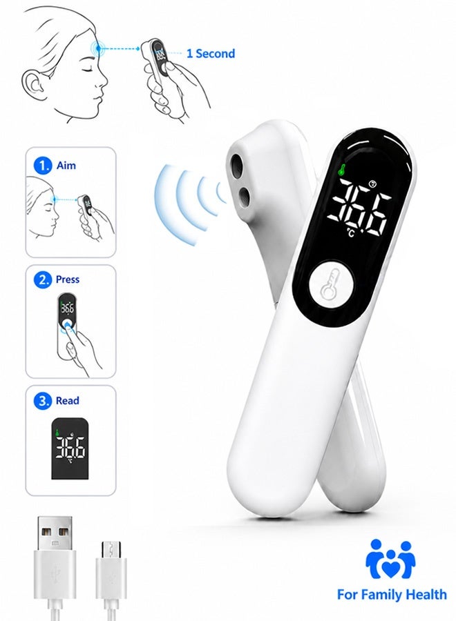 OLO Non Contact Forehead Thermometer, Rechargeable Mute Mode Infrared Thermometer, Fast Accurate Fever Check for Adults and Kids - Image 1