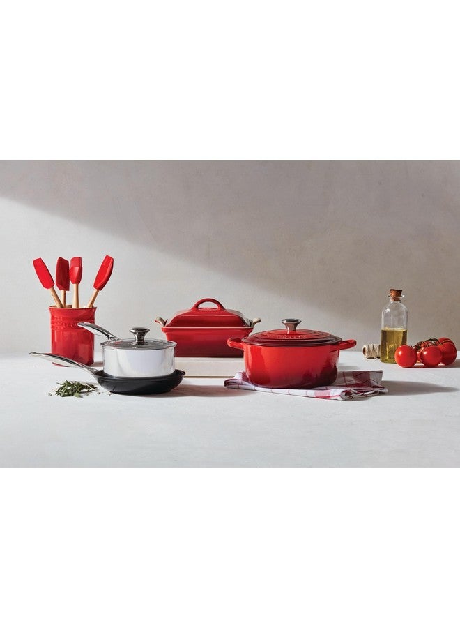 Le Creuset Le Creuset Silicone Craft Series Utensil Set with Stoneware Crock, 5 pc., Cerise  - Image 5
