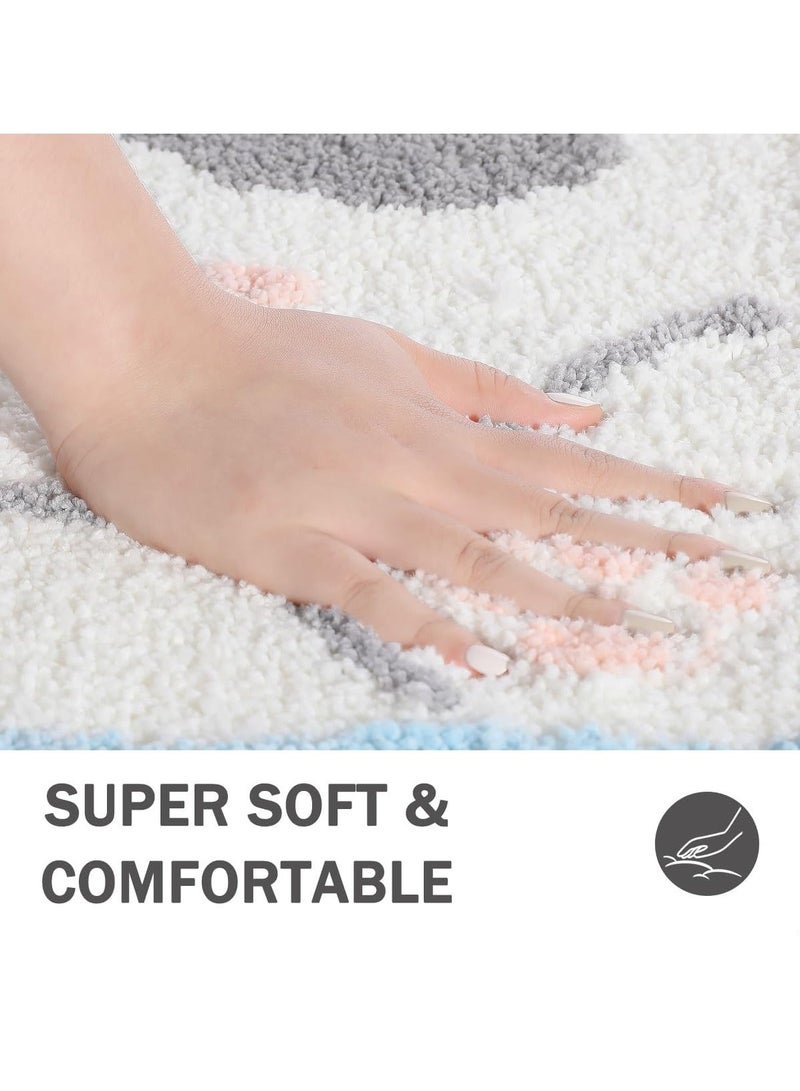 Cartoon Animal Bathroom Rug Thick Plush Bath Mat Microfiber Area Quick Dry Door Anti Slip Washable Shower 19x27 Inches Cat  - Image 3