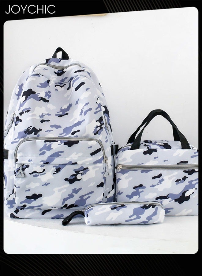 Joychic حقيبة ظهر مدرسية كبيرة السعة من قماش مطبوع مقاوم للماء ومتين 3 قطع مع أحزمة قابلة للتعديل لطلاب المرحلة الابتدائية والمتوسطة والثانوية - Image 1