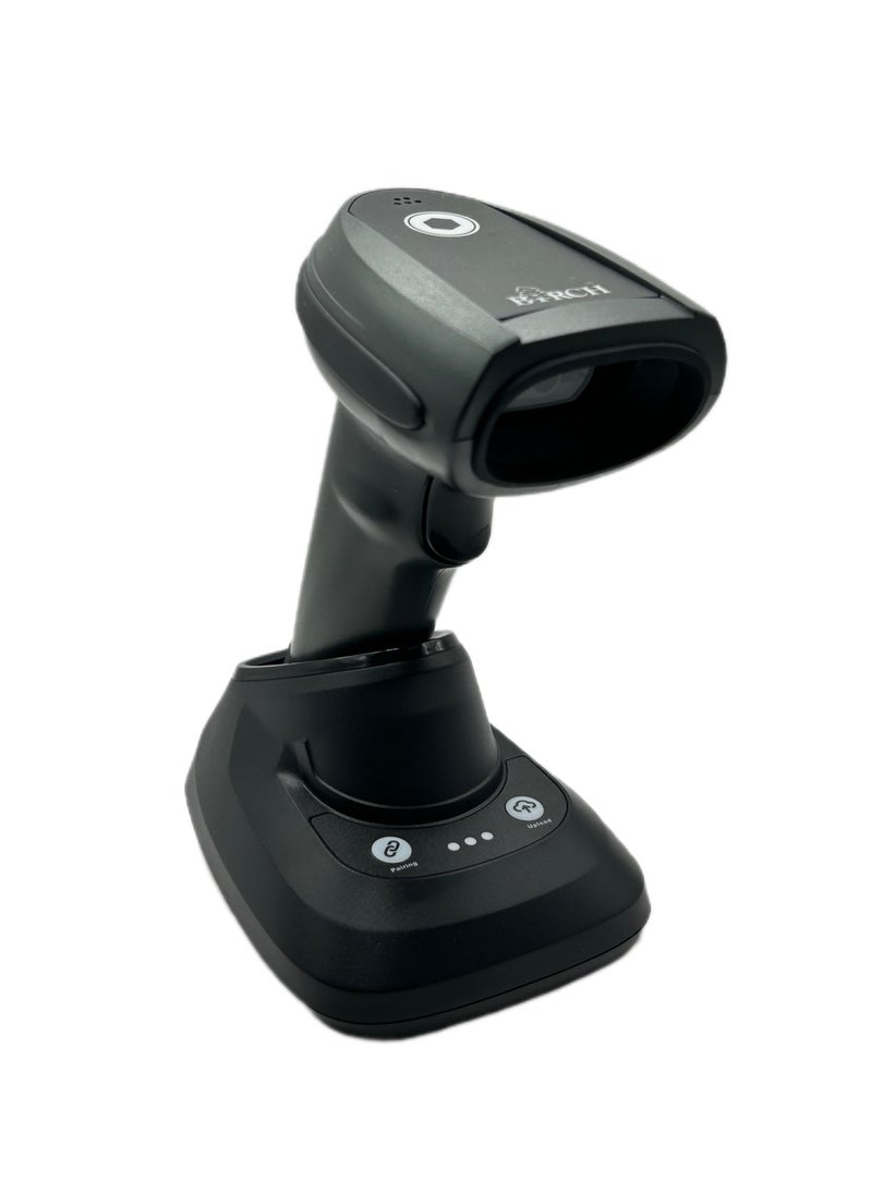 Birch - BD-6510T Wireless handheld barcode scanner, 2D & QR code reader, incl. cradle, USB, black - Image 1
