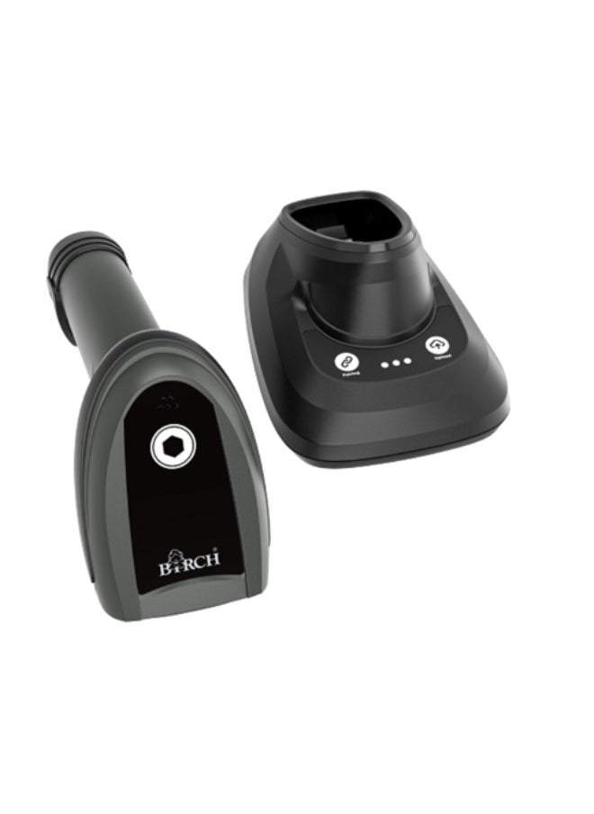 Birch - BD-6510T Wireless handheld barcode scanner, 2D & QR code reader, incl. cradle, USB, black - Image 1