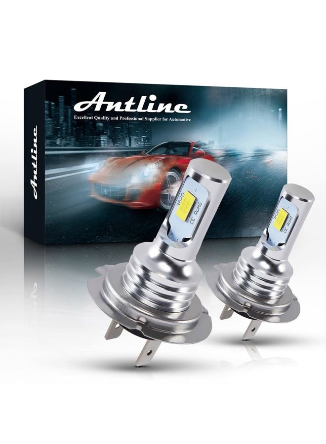 Antline Super Bright H7 H7LL LED Bulb 6000K White Newest Version 3570 CSP-Chips LED Fog Lights DRL Replacement (Pack of 2) - Image 1