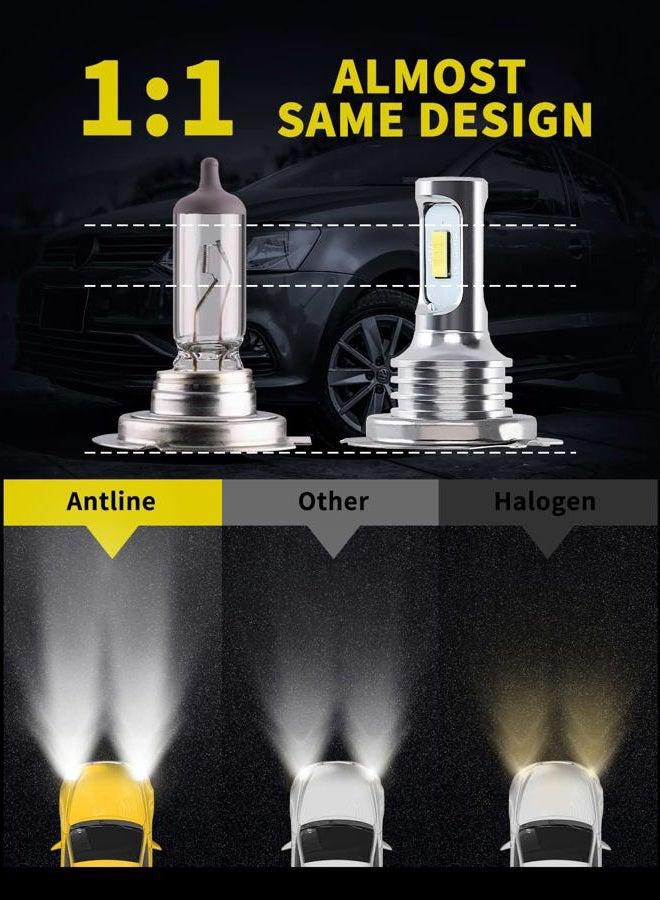 Antline Super Bright H7 H7LL LED Bulb 6000K White Newest Version 3570 CSP-Chips LED Fog Lights DRL Replacement (Pack of 2) - Image 3