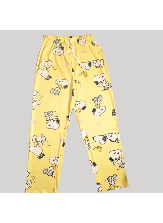Peanuts PEANUT WOMENS SHORT SLEEVE PAJAMA SETS , SILKY POLYESTER  - Image 3