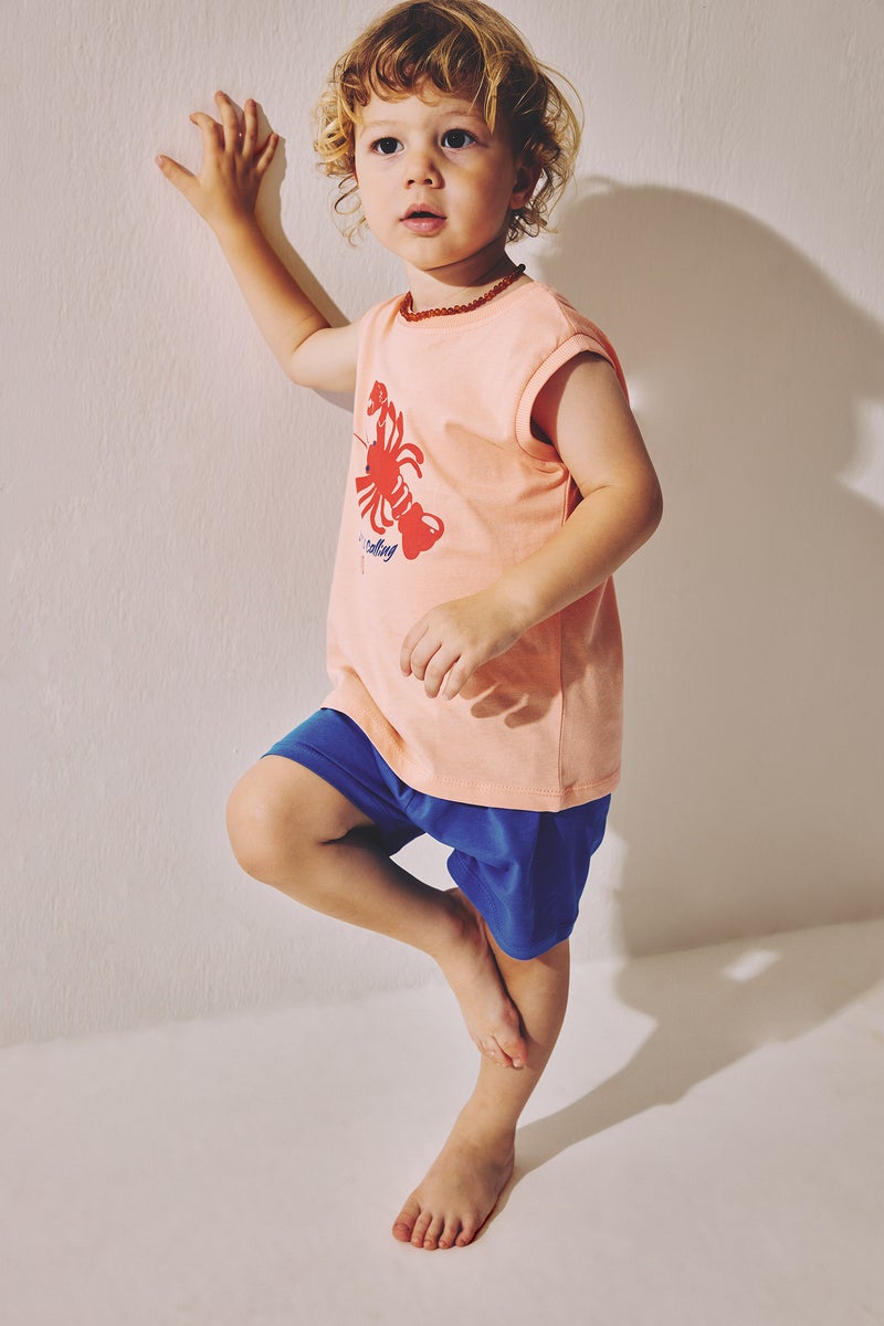 DeFacto Pink BabyBoy Baby Boy 2 piece Regular Fit Animal Set Casual - Image 2
