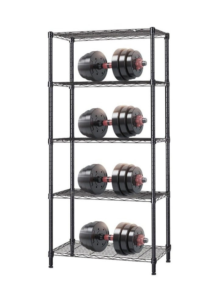 RollsTimi  5-Tier Wire Shelving Bathroom Storage, 5 Shelves Unit Metal Kitchen Storage Rack 150 x 55 x 30cm - Image 4
