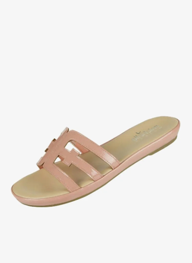 Michelle Morgan Pink Michelle Morgan Ladies Low Flat Round 114ZD675 Pink for Women | Best Price UAE