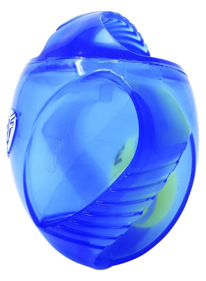 Nerf Dog 5.5in Translucent TPR Rumble Ball with Tri-Twist Handles -Blue - Image 5