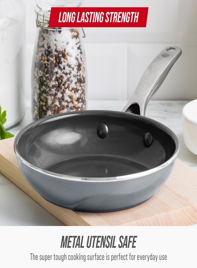 Blue Diamond Cookware Diamond Infused Ceramic Nonstick 8" Frying Pan Skillet, PFAS-Free, Dishwasher Safe, Oven Safe, Grey - Image 4