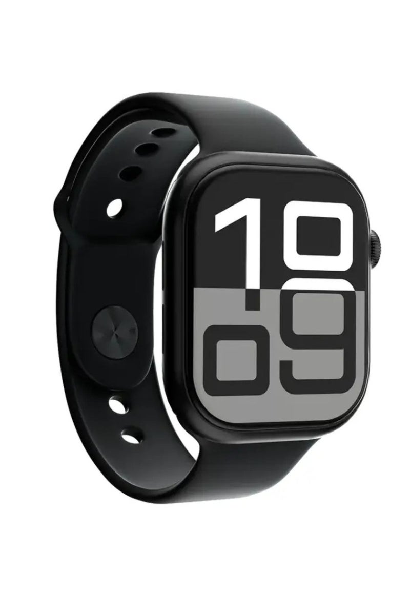 GREEN LION Active SE 46 Smart Watch with 2.07" IPS Display Size, 200mAh Battery Capacity, 10 Days Standby, Bluetooth Version 5.3, Wireless Charger Support, Zinc Alloy Body Case Material, 240 × 296 Pixels Resolution, IP65 Waterproof - Jet Black - Image 1