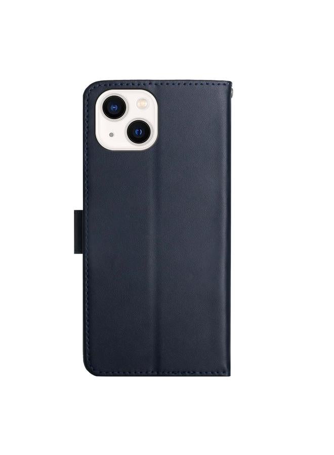 Zaboon Case For iPhone 13 mini Genuine Leather Fingerprint-proof Horizontal Flip Phone Case - Image 3