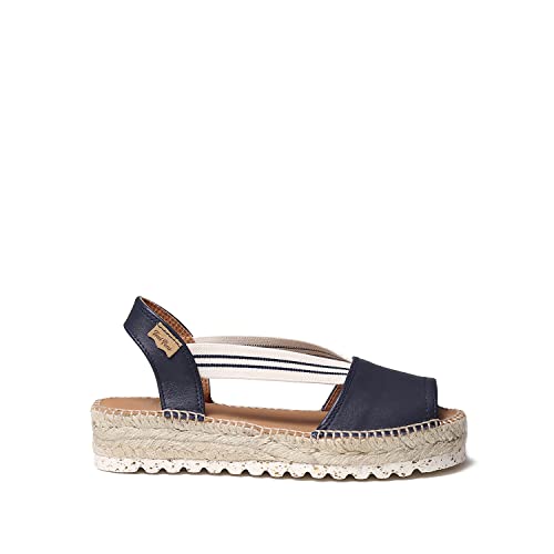 Toni Pons Women's Estel-Sw Flat Sandal, Mari/Navy, 5 - Image 1