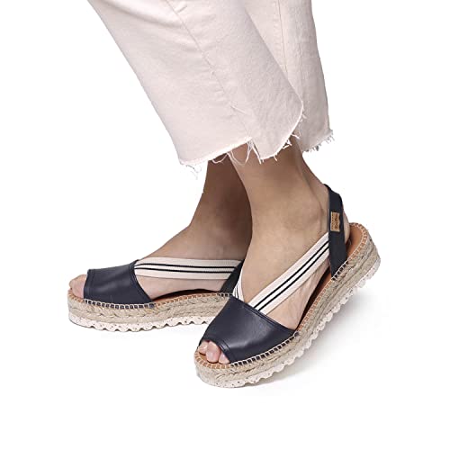 Toni Pons Women's Estel-Sw Flat Sandal, Mari/Navy, 5 - Image 4