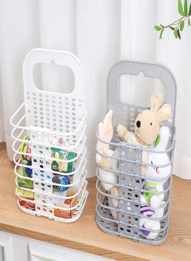 Orrda Laundry Basket for Cloth | Plastic Wall Mounted Collapsible Hanging Laundry Basket with Handle Dirty Cloth Storage Basket Laundry Organization Bag (Multicolor) - Image 5