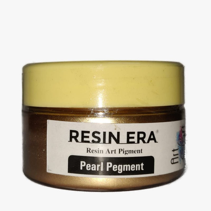RESINERA مسحوق ميكا ريسينيرا لللؤلؤ، مسحوق صبغة ميكا لراتنج الإيبوكسي، الصابون، الرسم، الفن والحرف (M ذهب 20 جرام) - Image 1