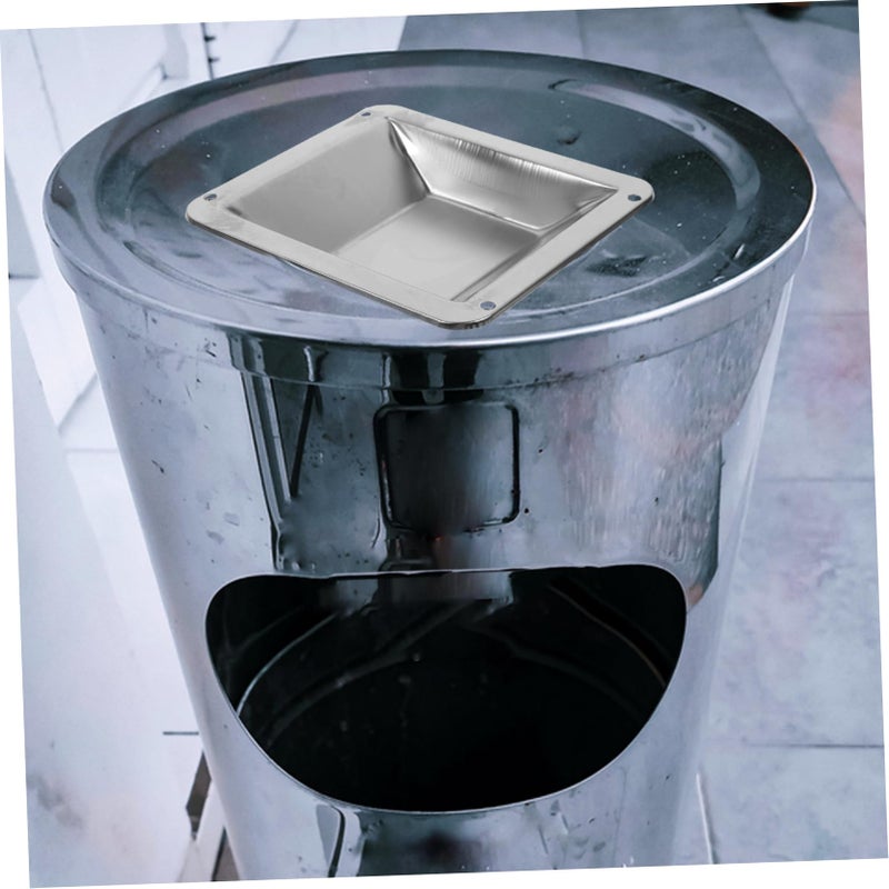 منفضة سجائر معدنية وسلة نفايات للاستخدام الداخلي والخارجي قطعة واحدة - Image 4