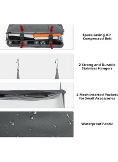 FALMER Portable Foldable 3-Tier Travel Shelf Organizer with Hanging Hook and Compressed Bag - Grey  - Image 5