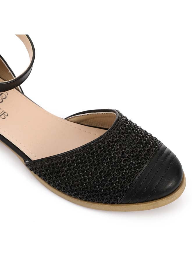 آيس كلوب حذاء مسطح من ICE CLUB D’Orsay Bloom – أسود - Image 5